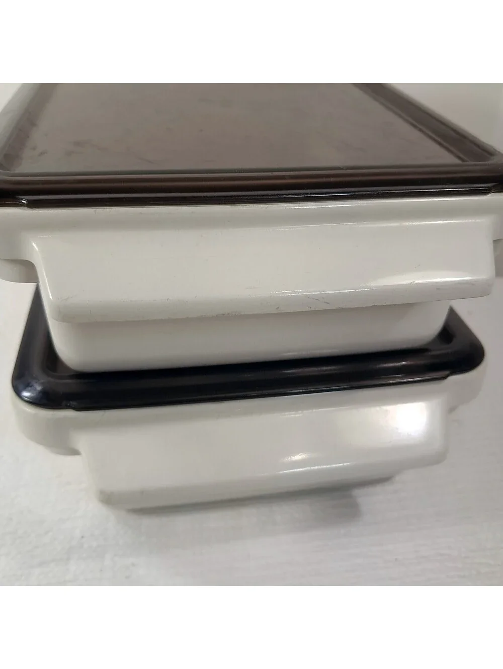 Vintage Litton Ware Conventional Oven Microwave Lidded Cookware set 2 w/ lids